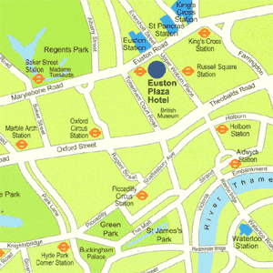 Euston Plaza Hotel, Bloomsbury United Kingdom - map