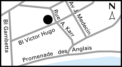 Holiday Inn, Nice France - map