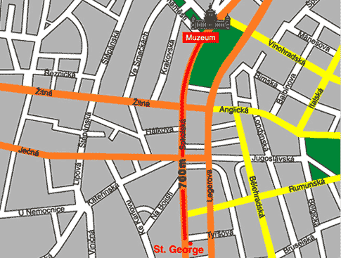St George Hotel, Praha 2 Czech Republic - map