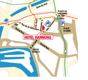 Hannong Hotel, Strasbourg France - map