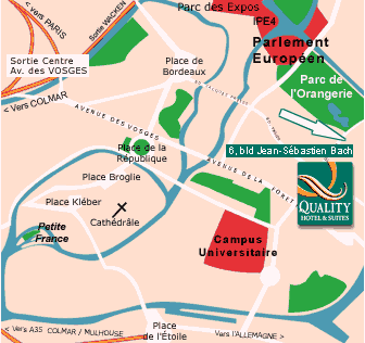 La Residence Js Bach, Strasbourg France - map