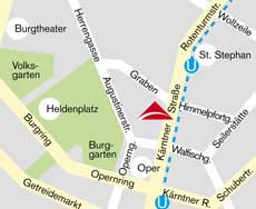 Europa Hotel, Vienna Austria - map